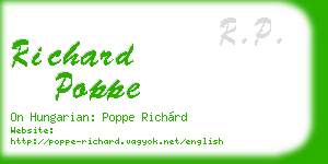 richard poppe business card
